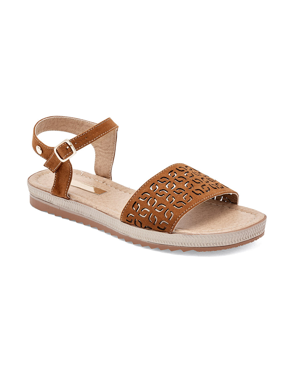 Sandalias de piso Color Camel Para Mujer De RBBASICS