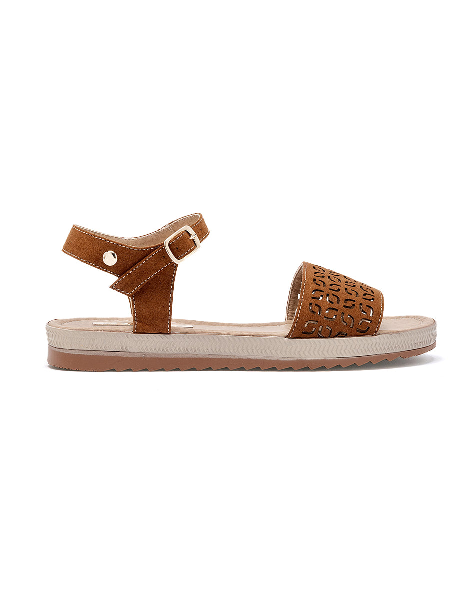 Sandalias de piso Color Camel Para Mujer De RBBASICS