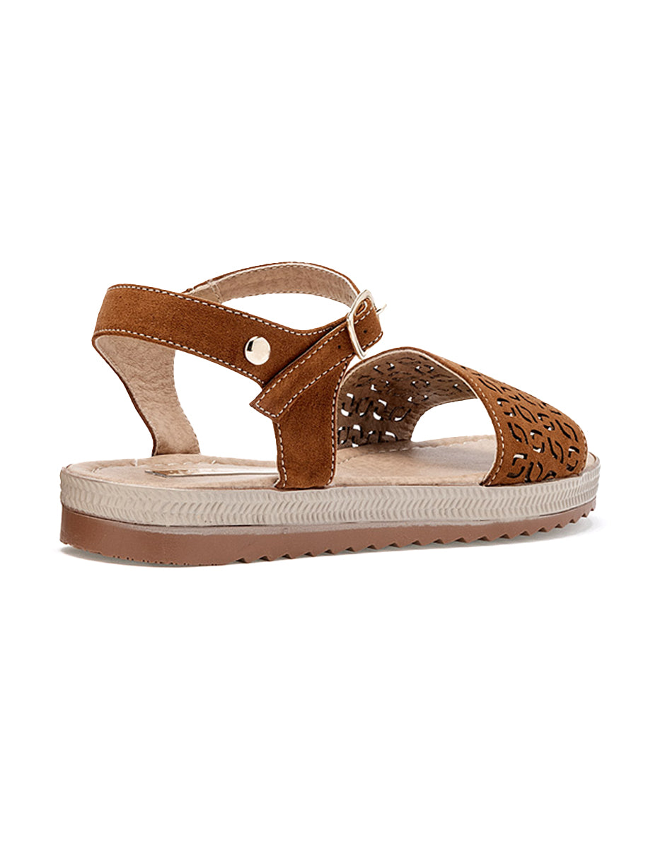 Sandalias de piso Color Camel Para Mujer De RBBASICS
