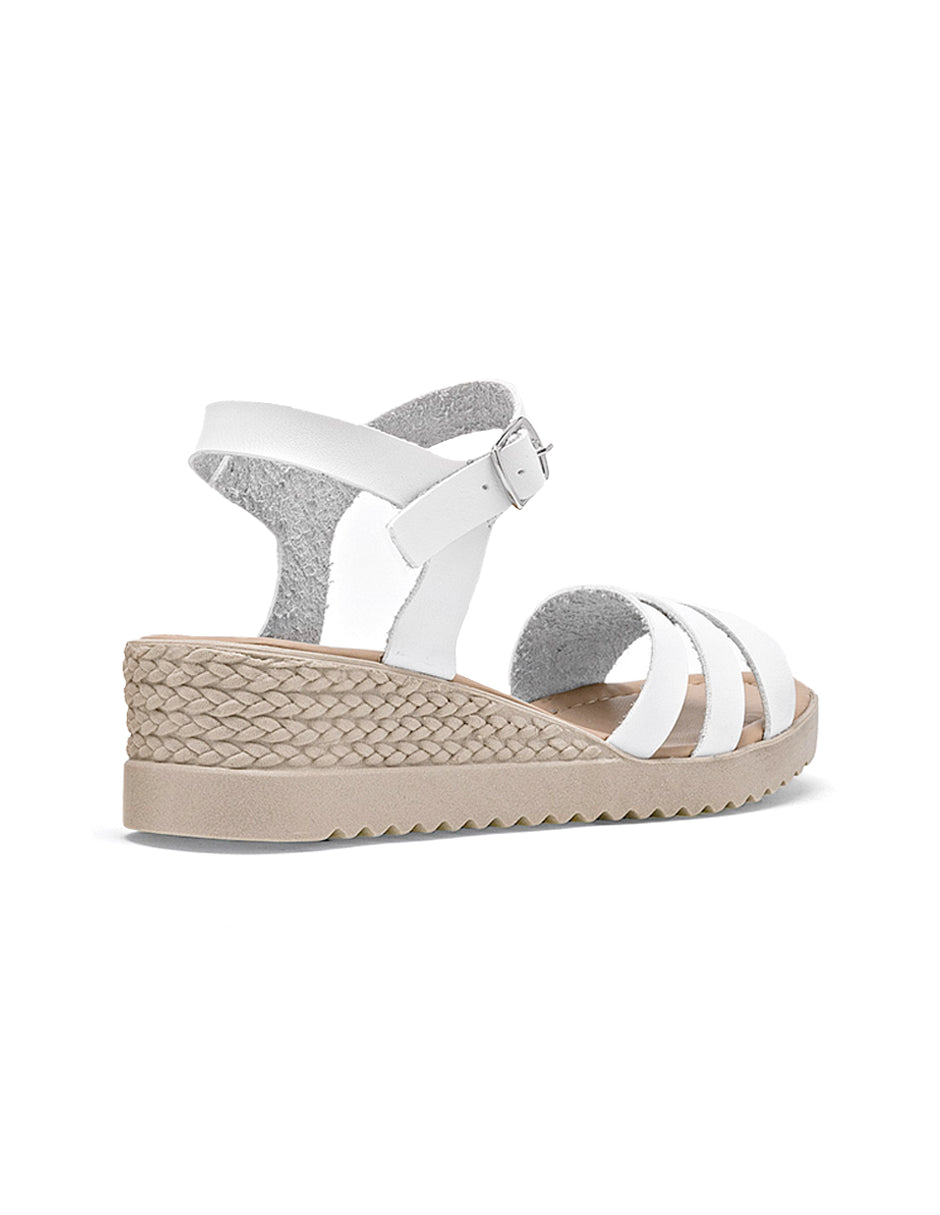 Sandalias de piso Color Blanco Para Mujer De RBCOLLECTION