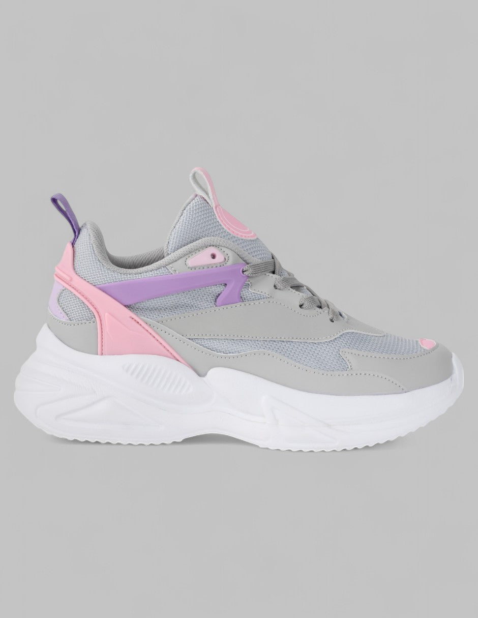 Tenis tipo deportivo Exterior Textil Color Gris Para Mujer De RBCOLLECTION