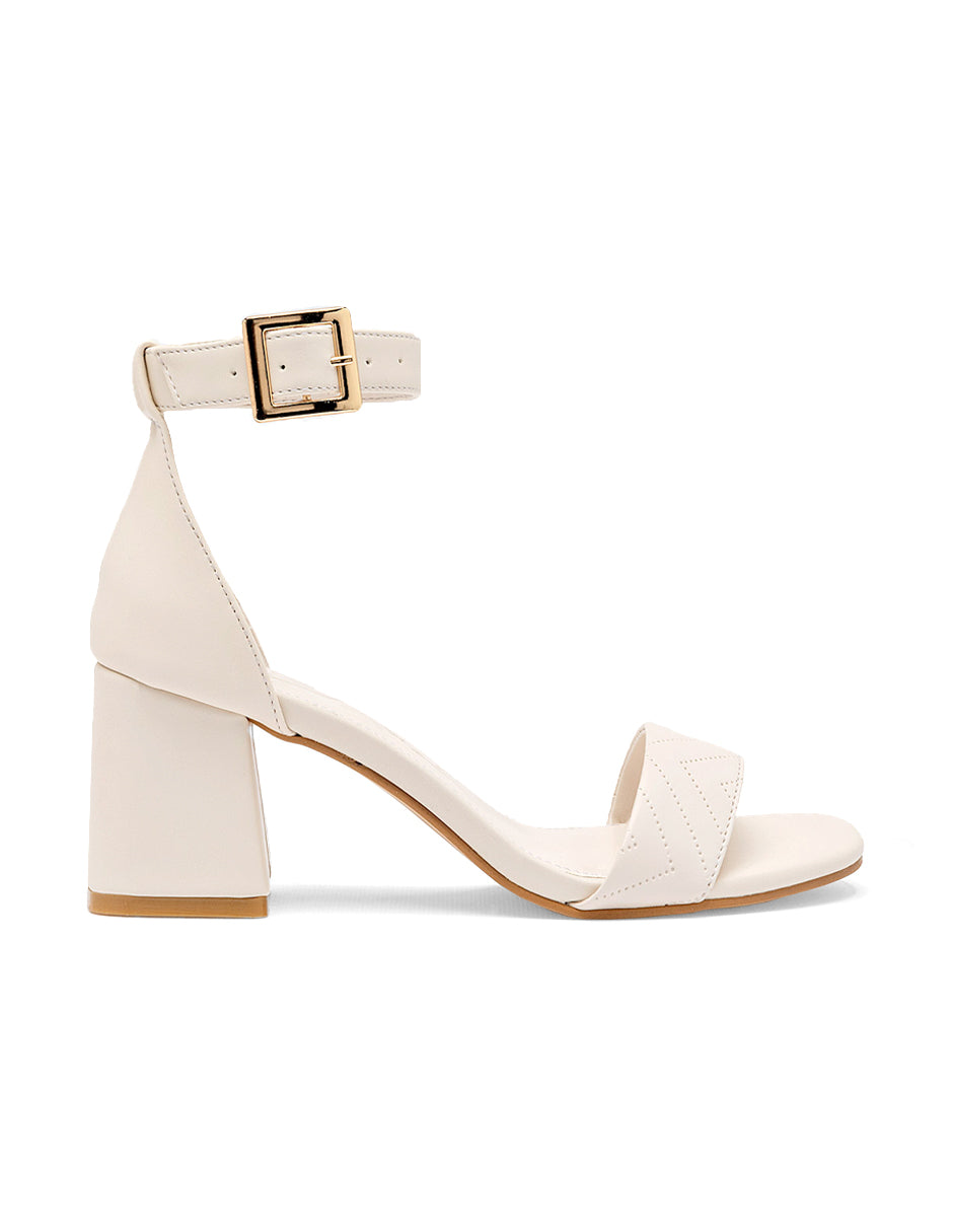 Sandalia con Tacón Color Late Para Mujer De RBCOLLECTION