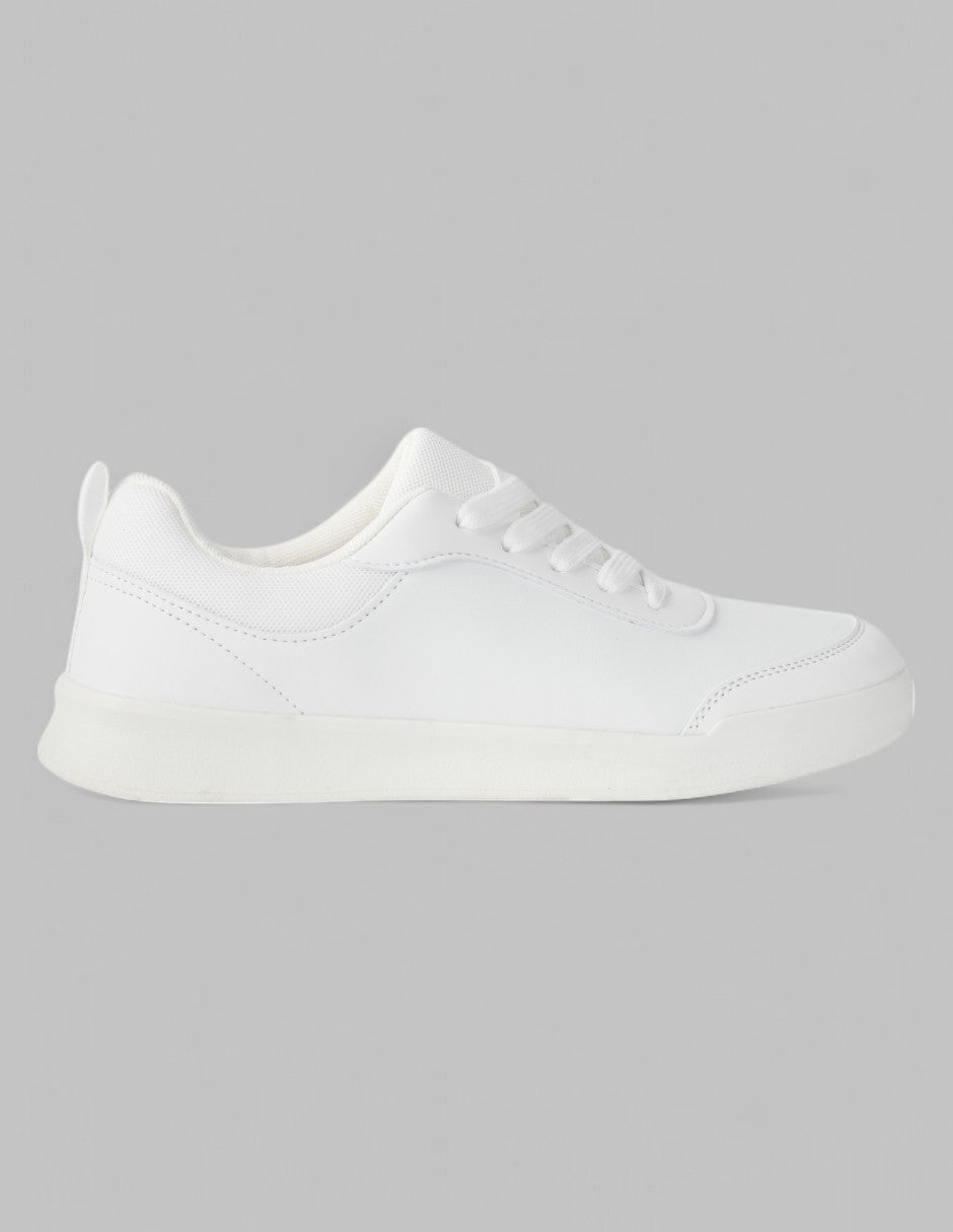 Tenis con cordones Exterior Sintético Color Blanco Para Mujer De RBCOLLECTION