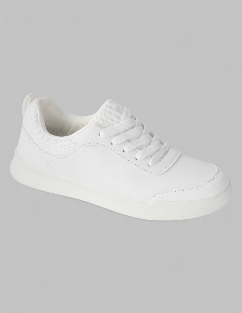 Tenis con cordones Lady Sintético - Blanco