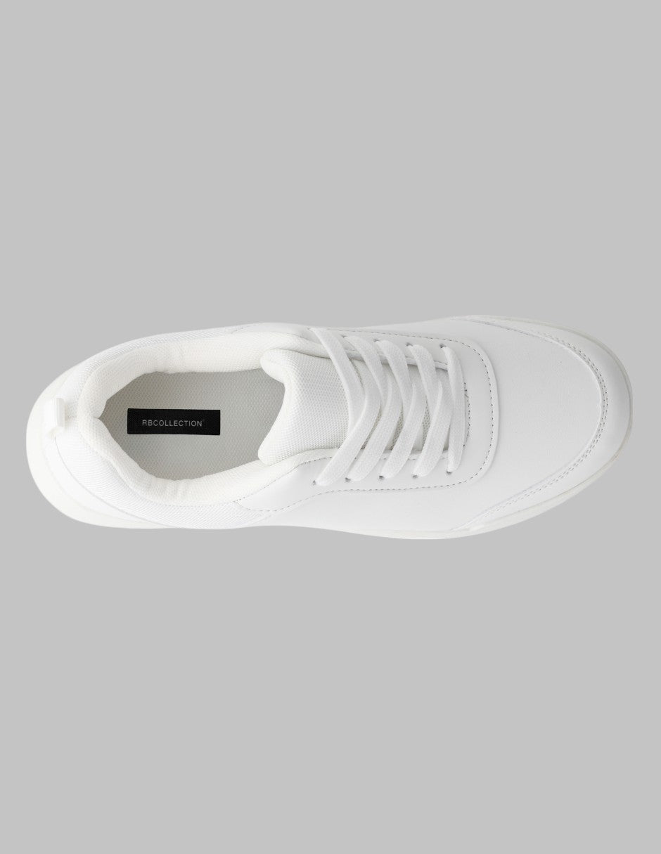 Tenis con cordones Lady Sintético - Blanco