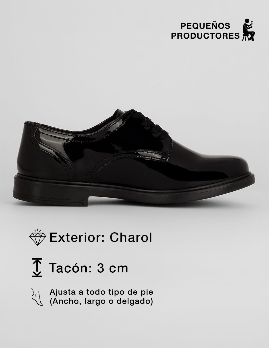 Oxfords Classy en Charol – Negro