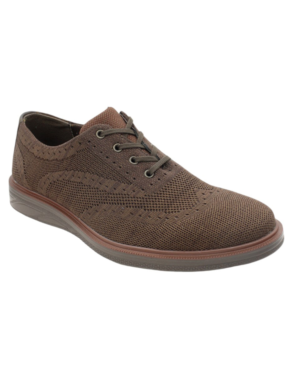 Oxfords Exterior Textil Color Café Para Hombre De RBCOLLECTION