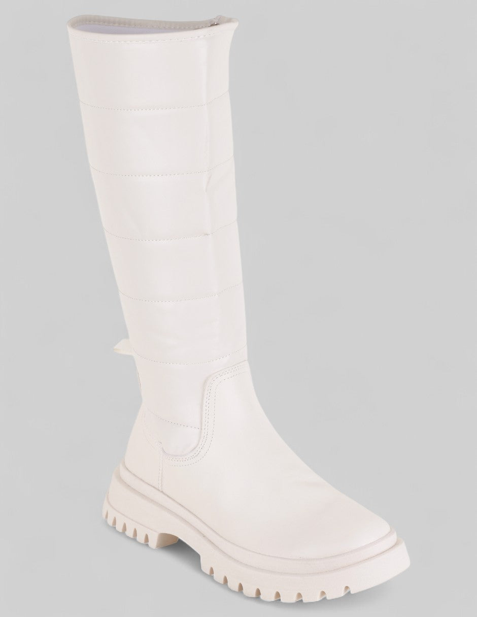 Botas altas Exterior Piel vegana Color Beige Para Mujer De RBCOLLECTION