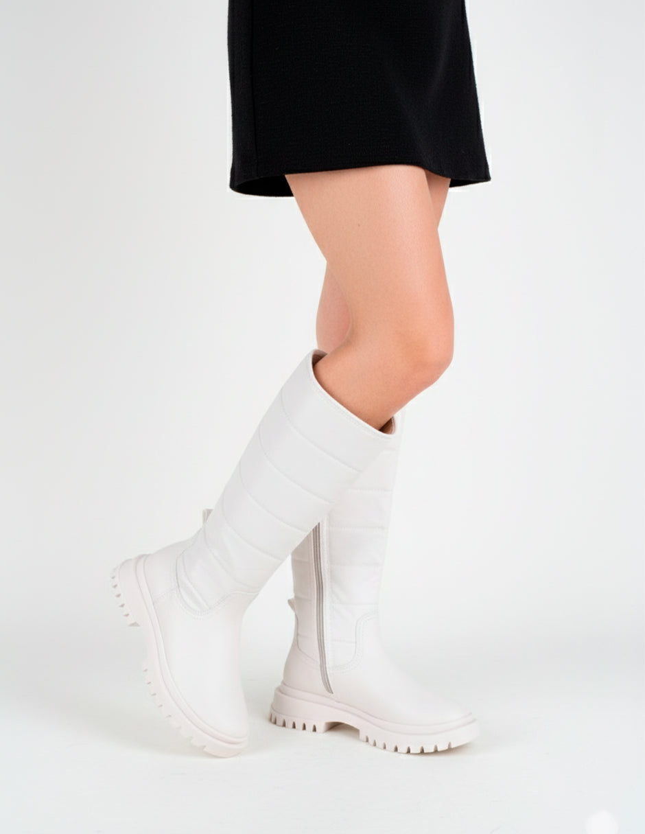 Botas altas Bosqui en Piel vegana – Beige