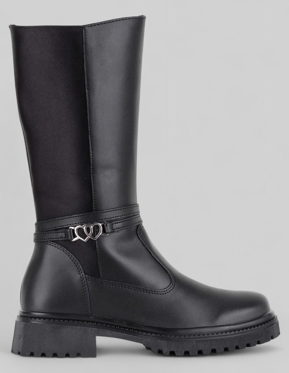 Botas altas Mirelle en Piel vegana – Negro