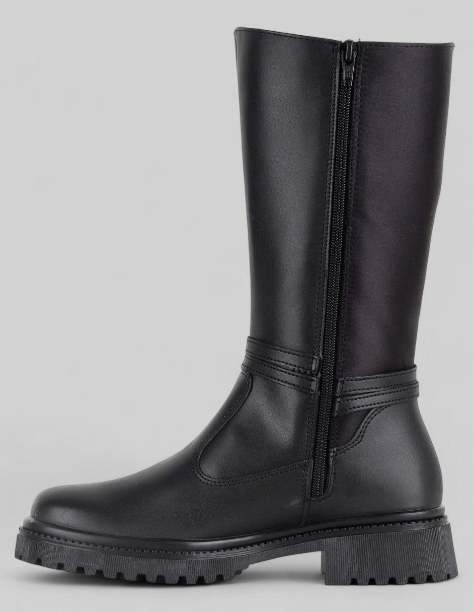 Botas altas Mirelle en Piel vegana – Negro