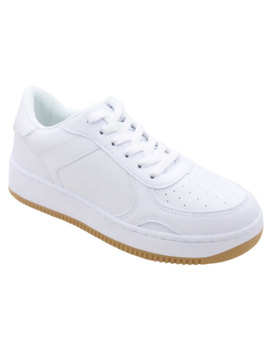 Tenis con cordones Exterior Piel vegana Color Blanco Para Hombre De RBCOLLECTION