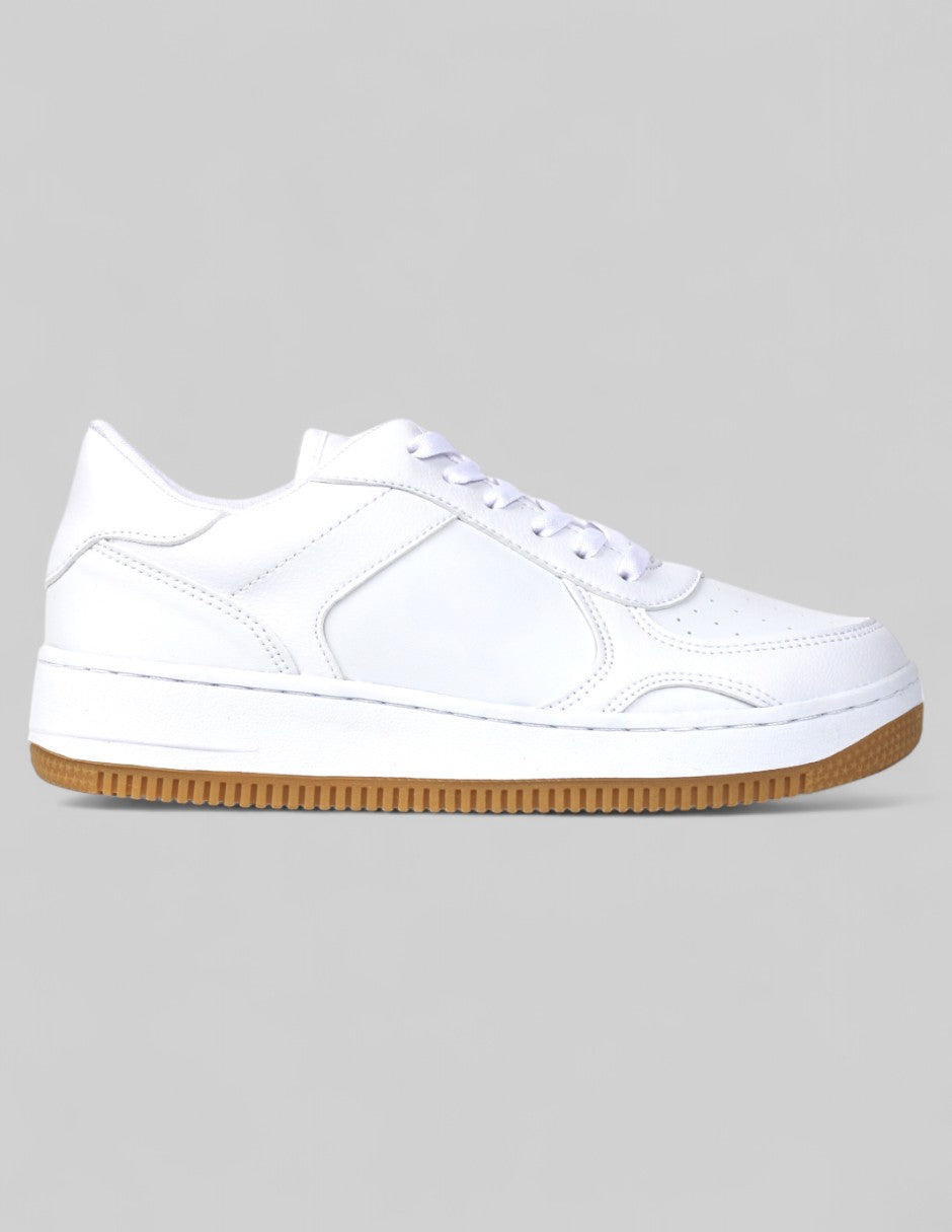 Tenis con cordones Exterior Piel vegana Color Blanco Para Mujer De RBCOLLECTION