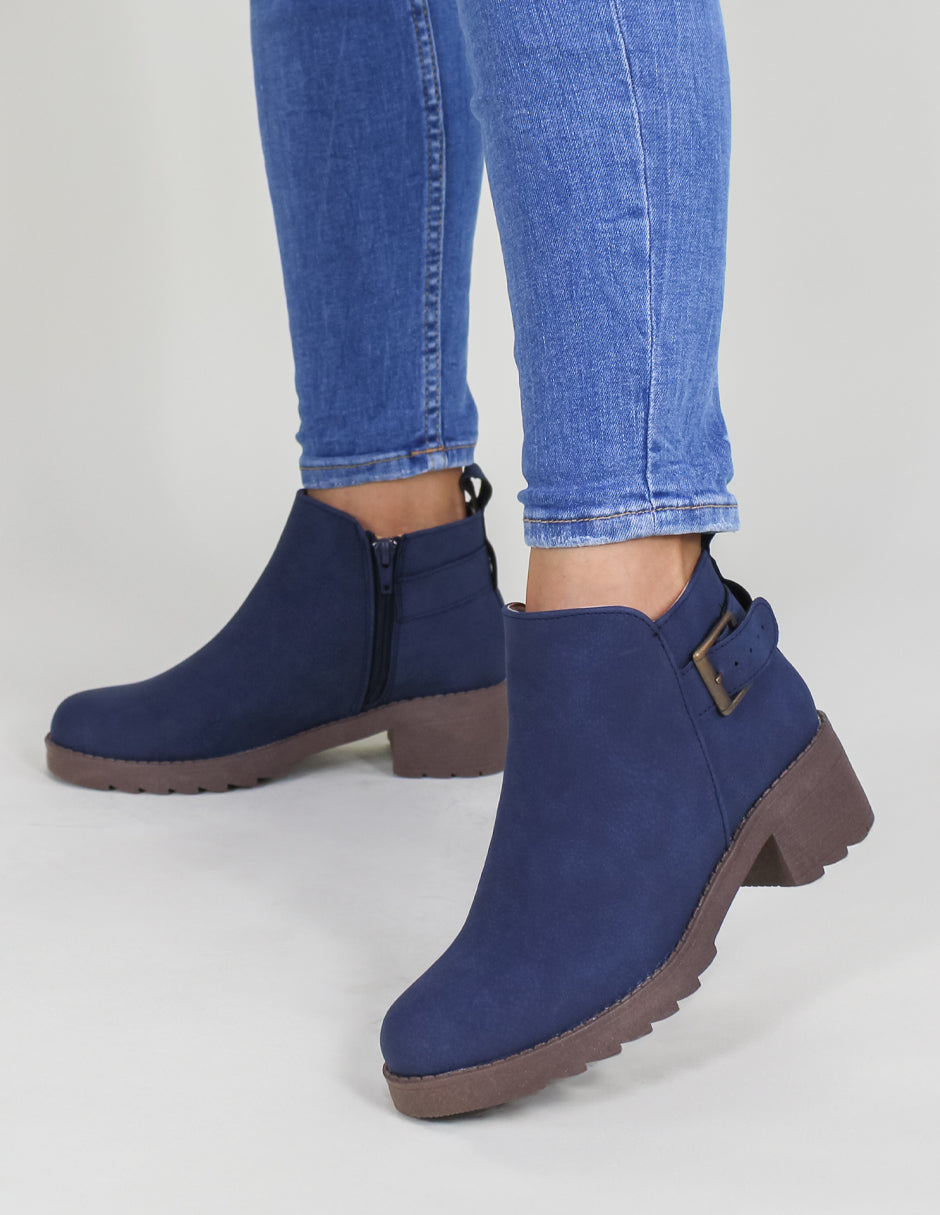 Altura Tacón Botines Azul Marino Xti Zapatos Botines Tacon Azules