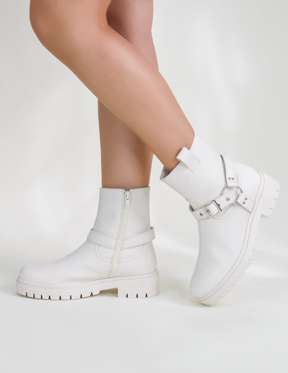 Botas casuales Dune en Piel vegana – Blanco