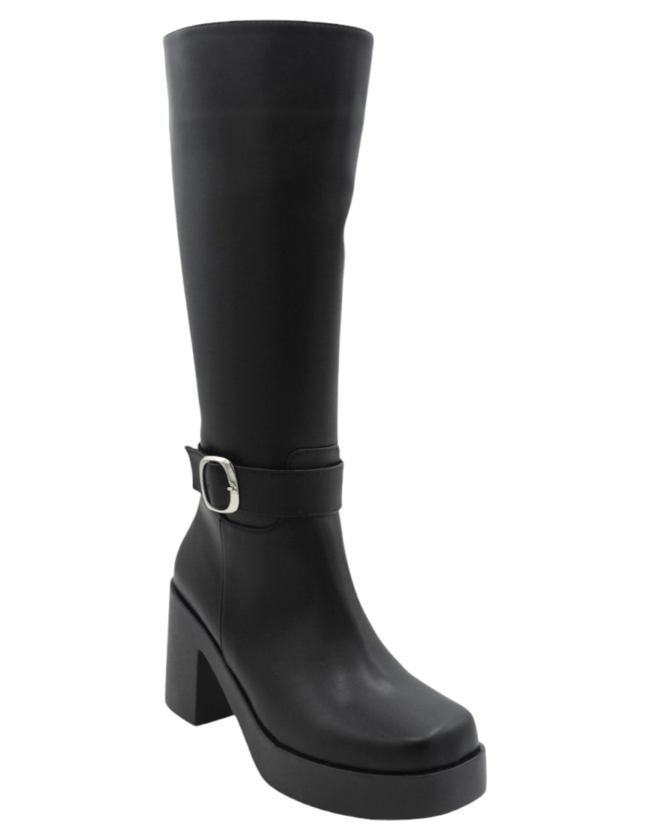Botas altas Exterior Piel vegana Color Negro Para Mujer De RBCOLLECTION