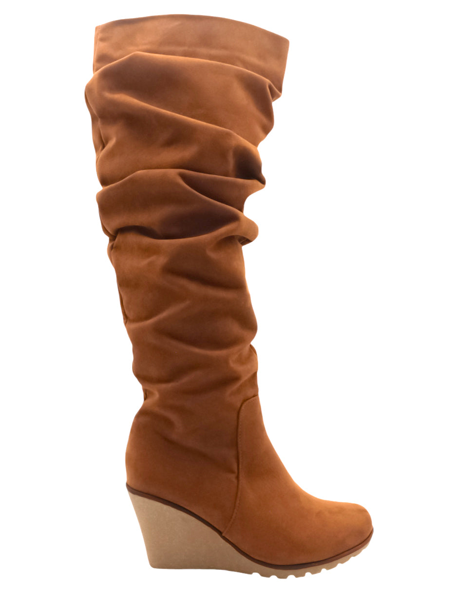 Botas altas Nevada en Gamuza – Café