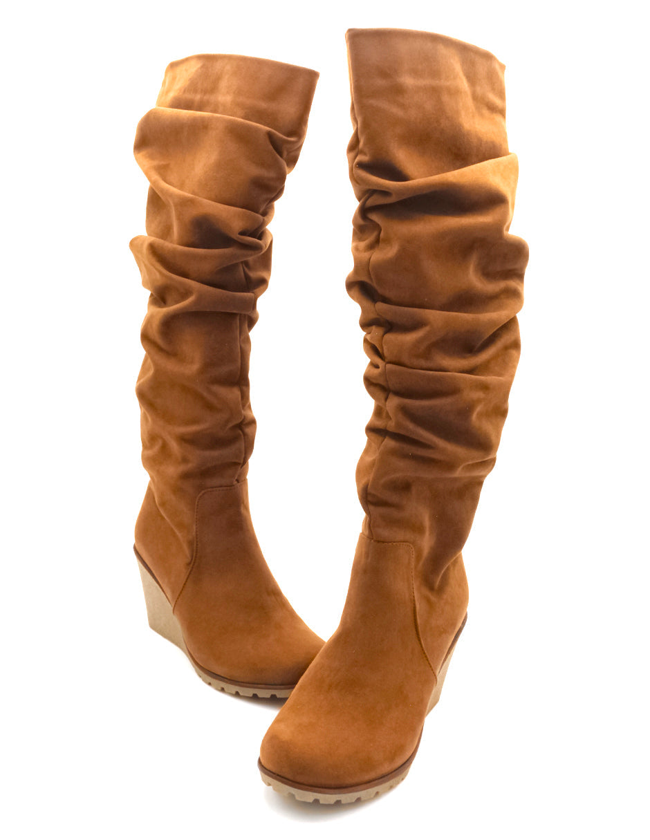Botas altas Nevada en Gamuza – Café