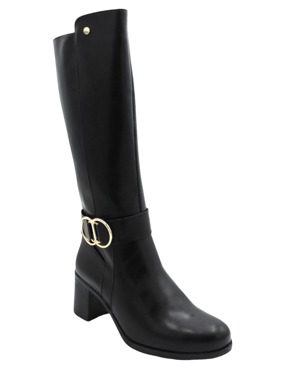 Botas altas Exterior Piel vegana Color Negro Para Mujer De RBCOLLECTION