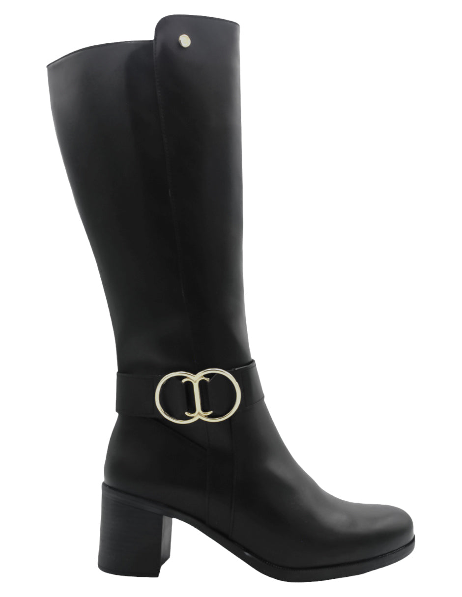 Botas altas Nutty en Piel vegana – Negro