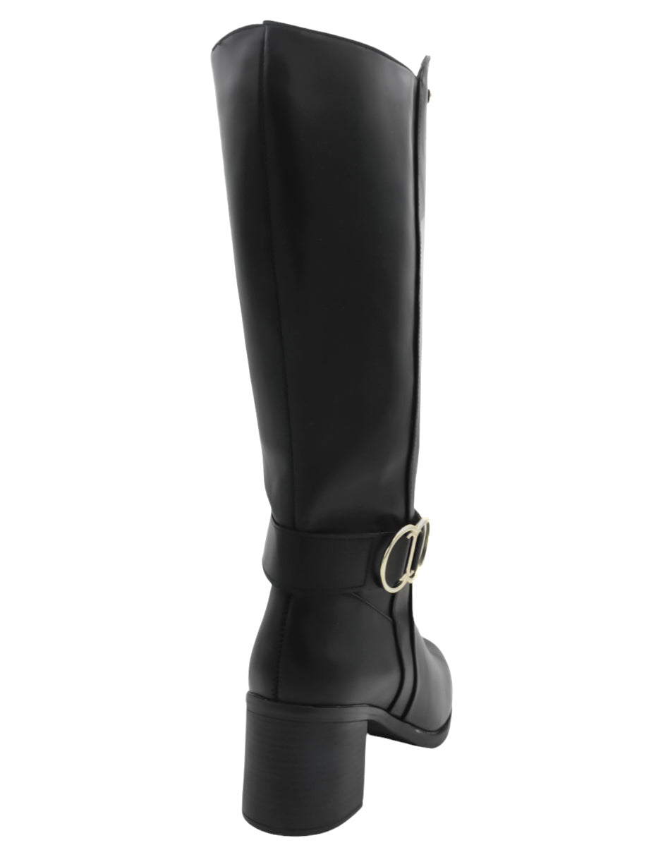 Botas altas Nutty en Piel vegana – Negro