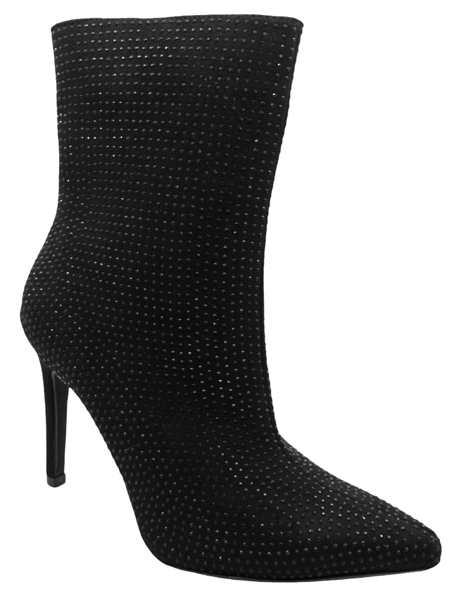 Botín con tacón Exterior Textil Color Negro Para Mujer De RBCOLLECTION