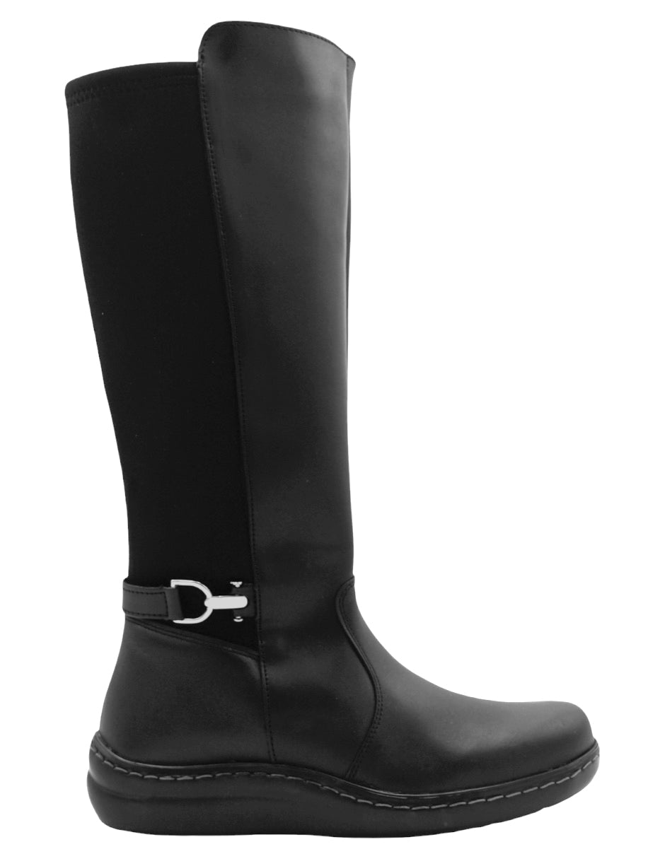 Botas altas Hillie en Piel Color Negro