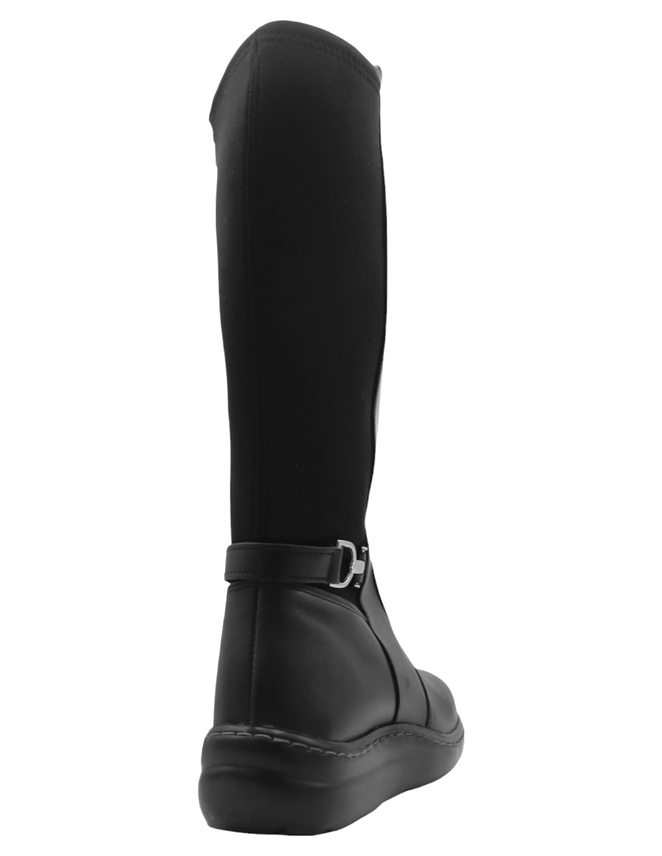 Botas altas Hillie en Piel Color Negro