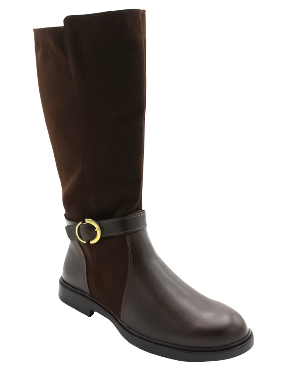 Botas altas Exterior Textil Color Café Para Mujer De RBCOLLECTION