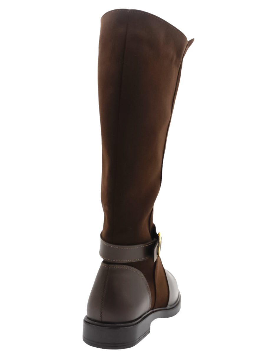 Botas altas Hillie en Textil – Café