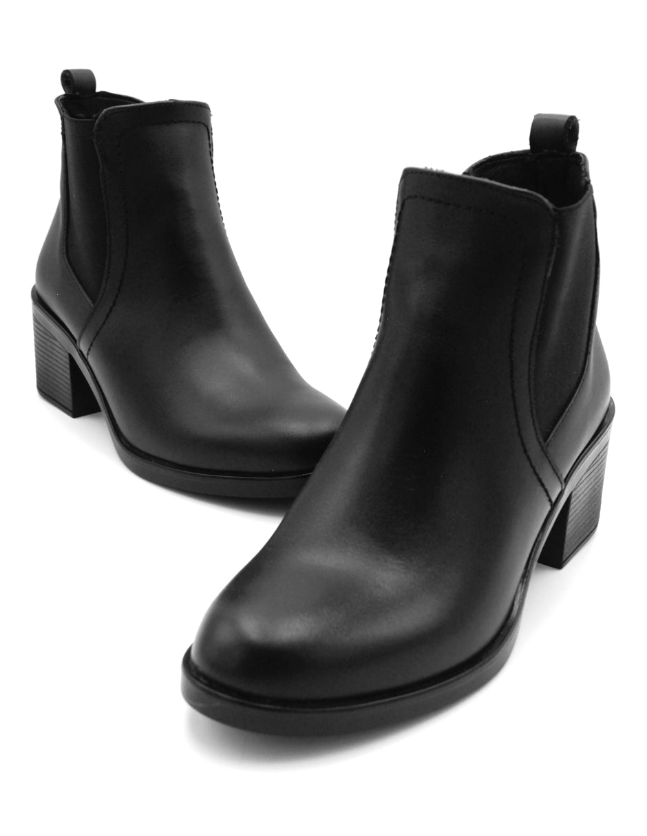 Botín con tacón HandMade en Piel – Negro