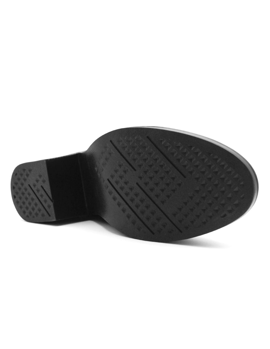 Botín con tacón HandMade en Piel – Negro