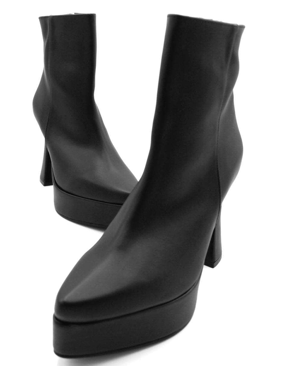 Botín con tacón Aurora en Piel vegana – Negro