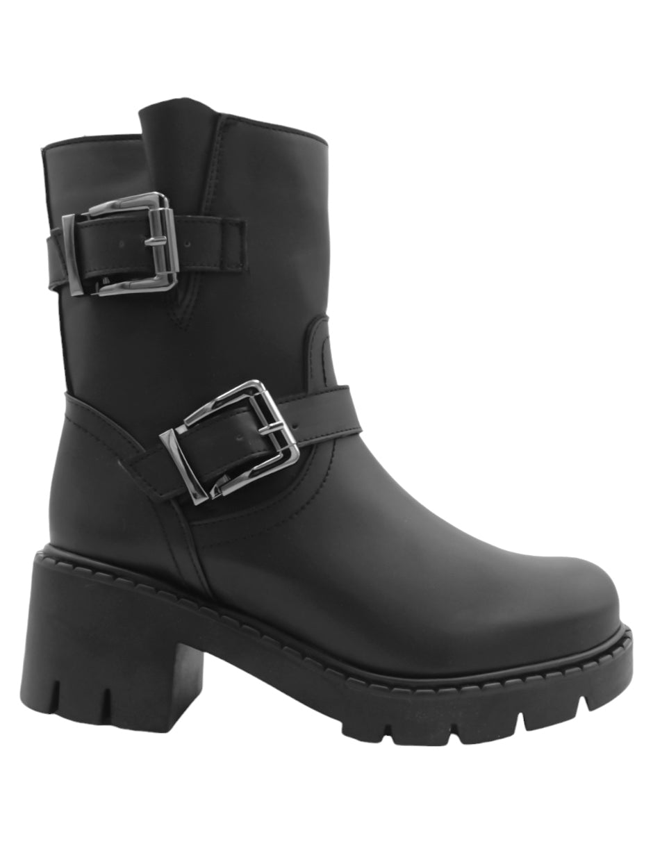 Botas casuales Bike en Piel vegana – Negro