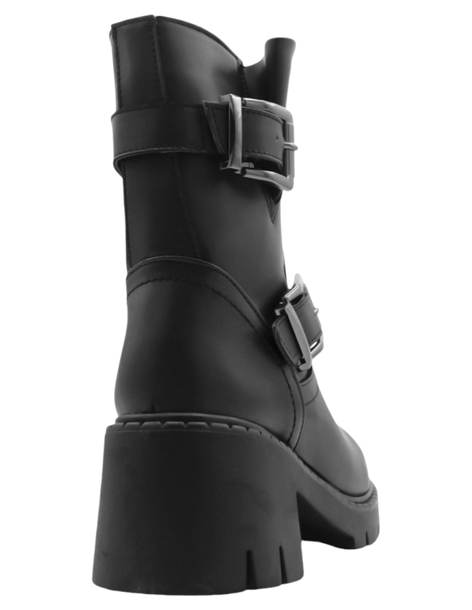 Botas casuales Bike en Piel vegana – Negro