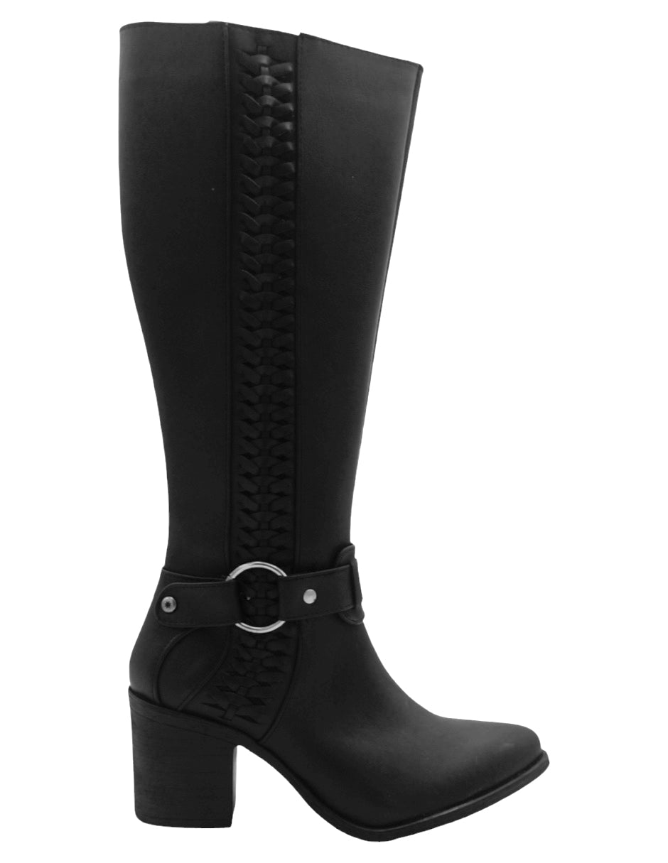 Botas altas Hella en Piel vegana – Negro