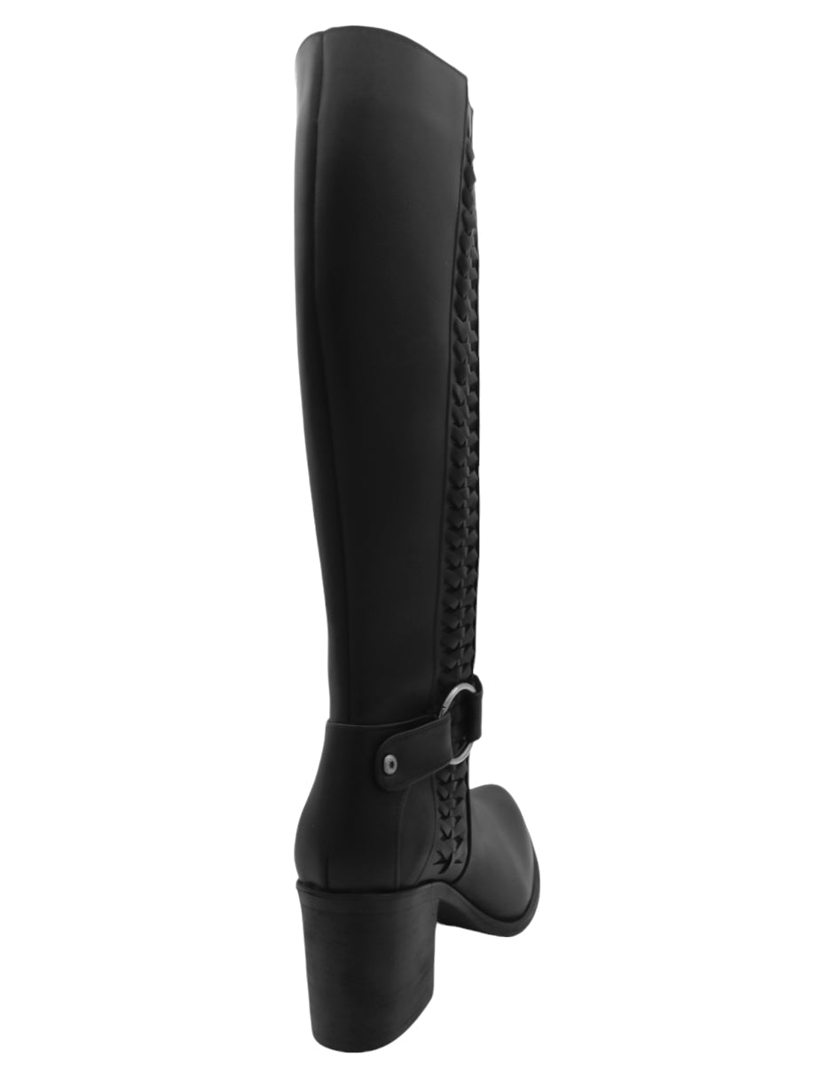 Botas altas Hella en Piel vegana – Negro