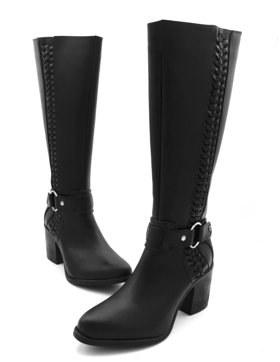 Botas altas Hella en Piel vegana – Negro