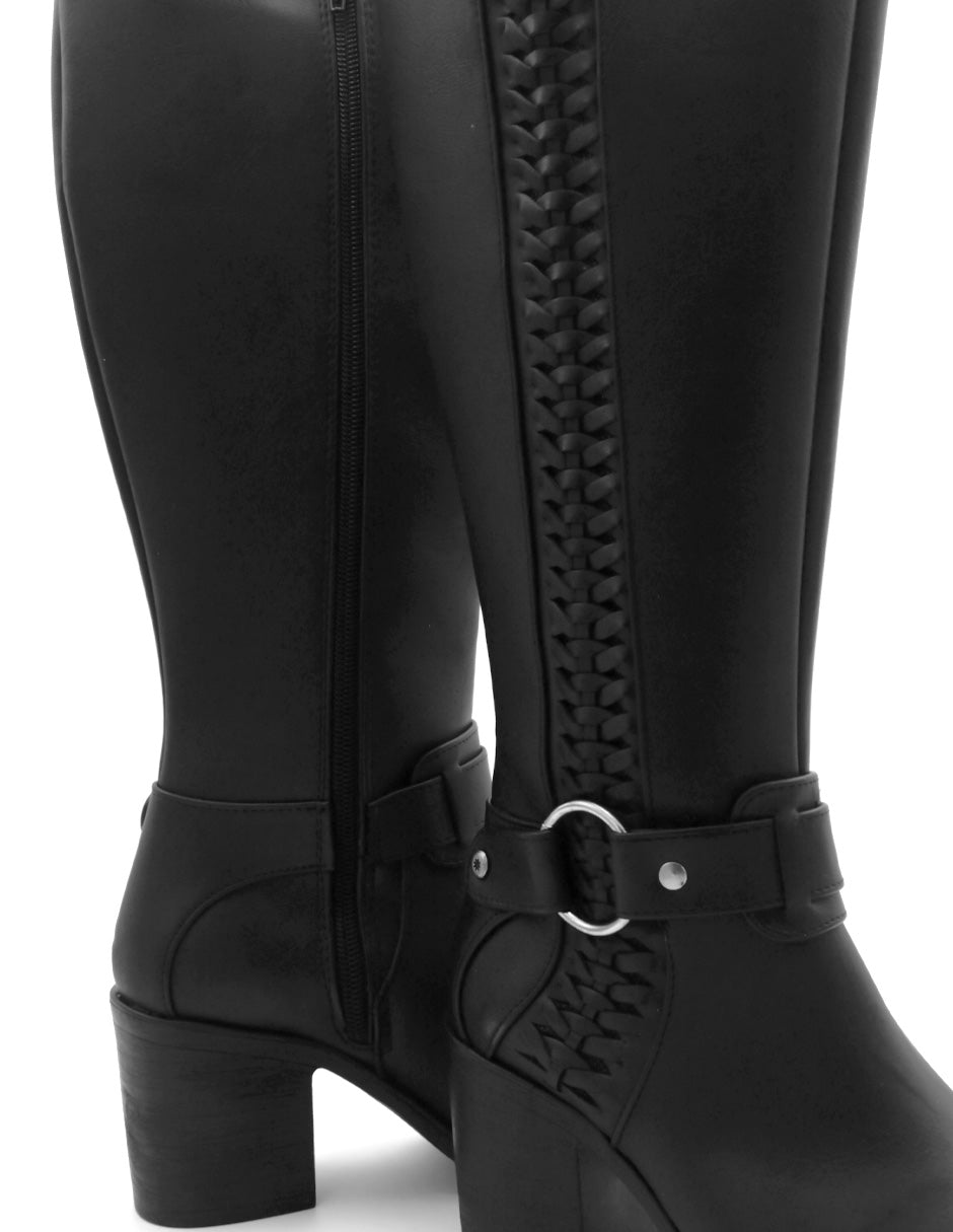 Botas altas Hella en Piel vegana – Negro