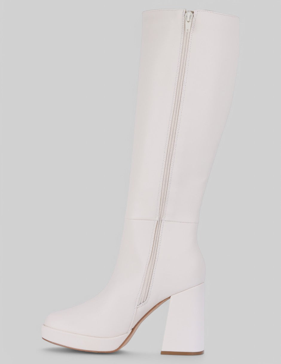 Botas altas Hella en Piel vegana – Blanco