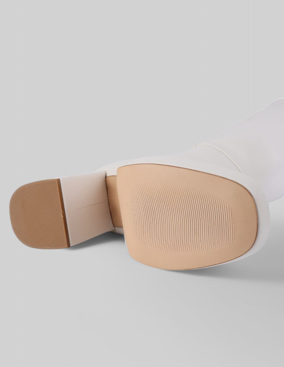 Botas altas Hella en Piel vegana – Blanco