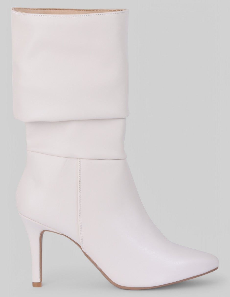 Botas altas Nutty en Piel vegana – Blanco