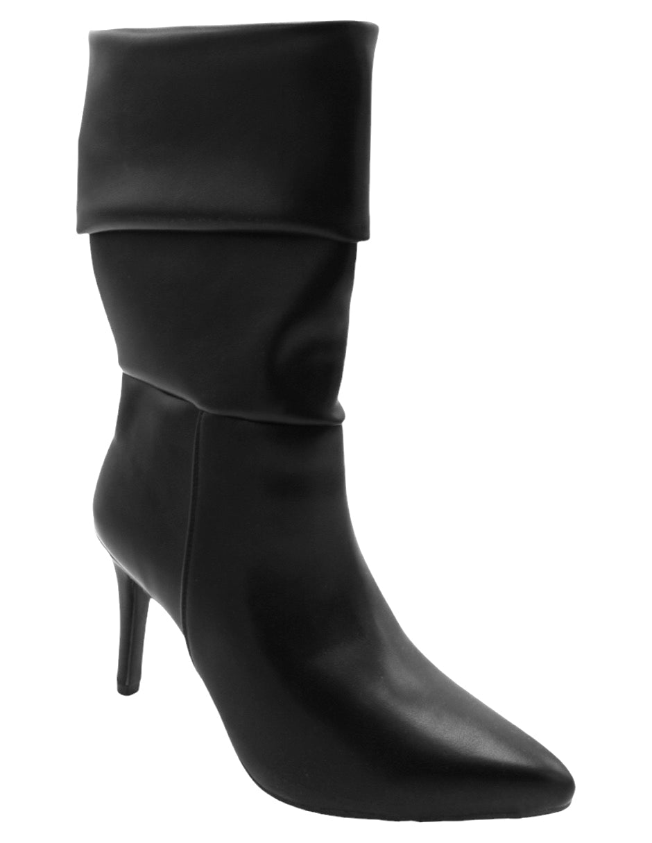 Botín con tacón Exterior Piel vegana Color Negro Para Mujer De RBCOLLECTION