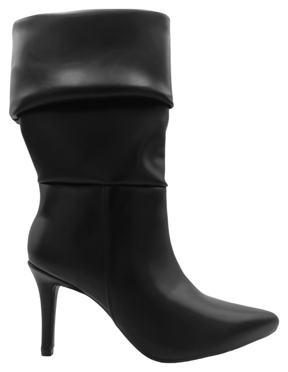 Botín con tacón Nutty en Piel vegana – Negro