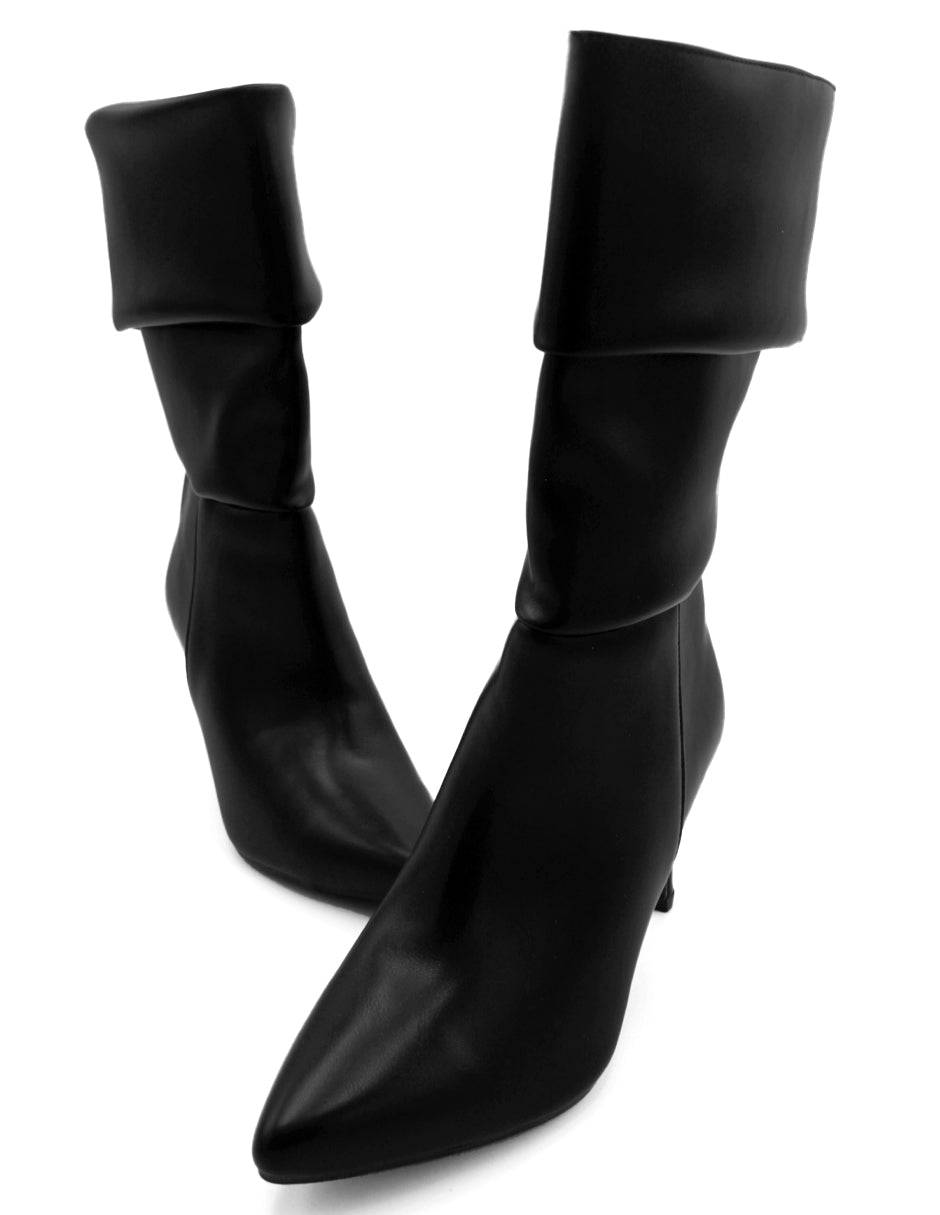 Botín con tacón Nutty en Piel vegana – Negro