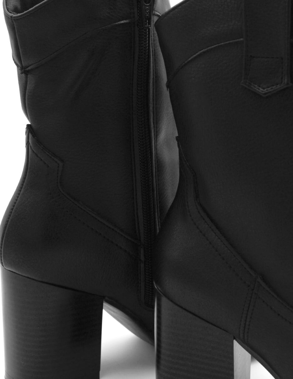 Botas tipo western Wets en Piel vegana – Negro