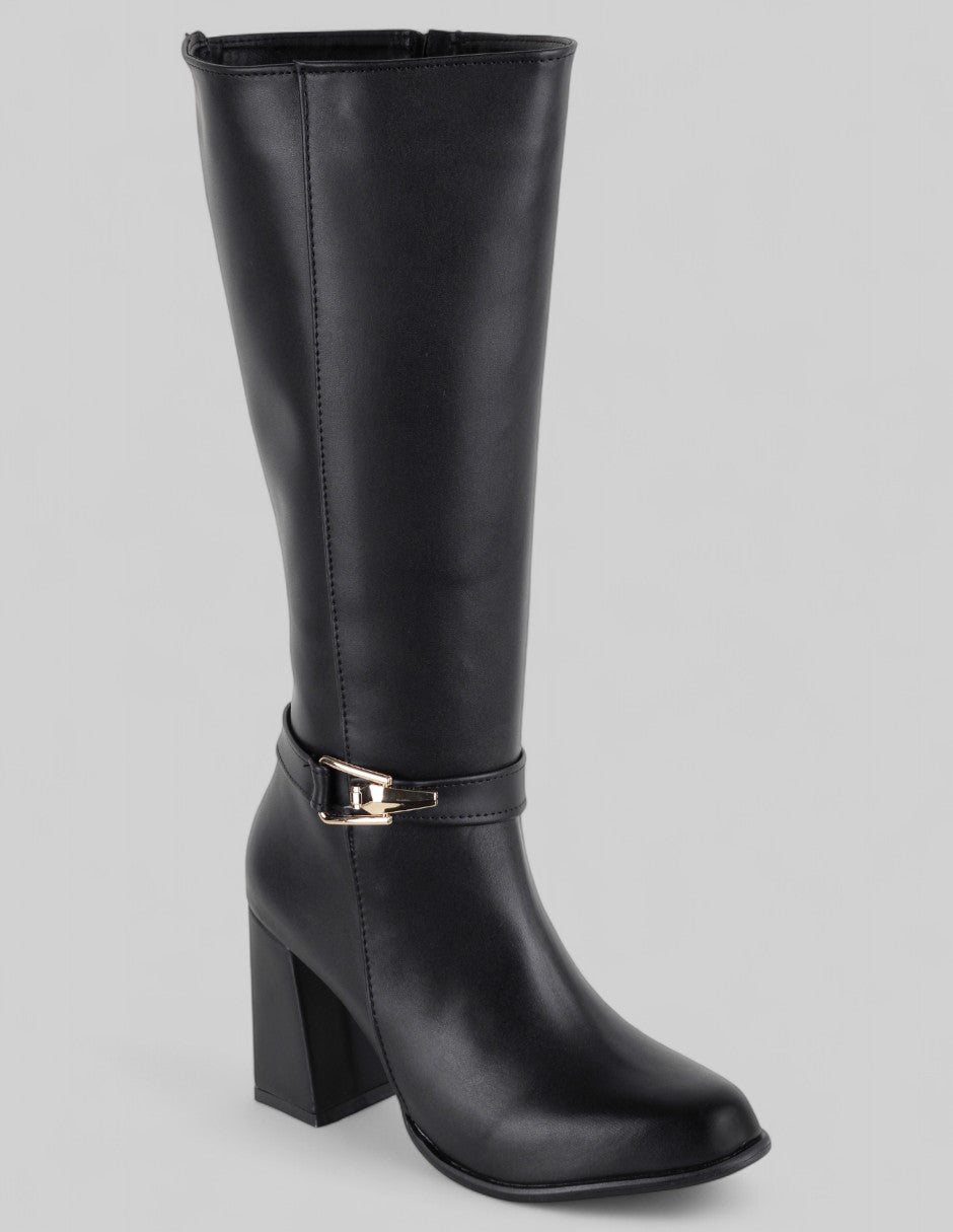 Botas altas Exterior Piel vegana Color Negro Para Mujer De RBCOLLECTION