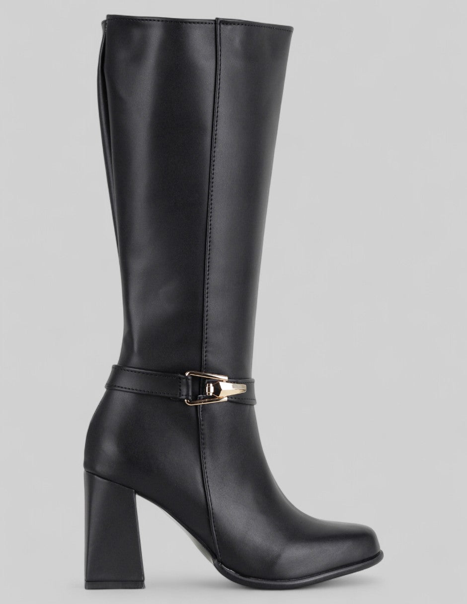 Botas altas Hella en Piel vegana – Negro