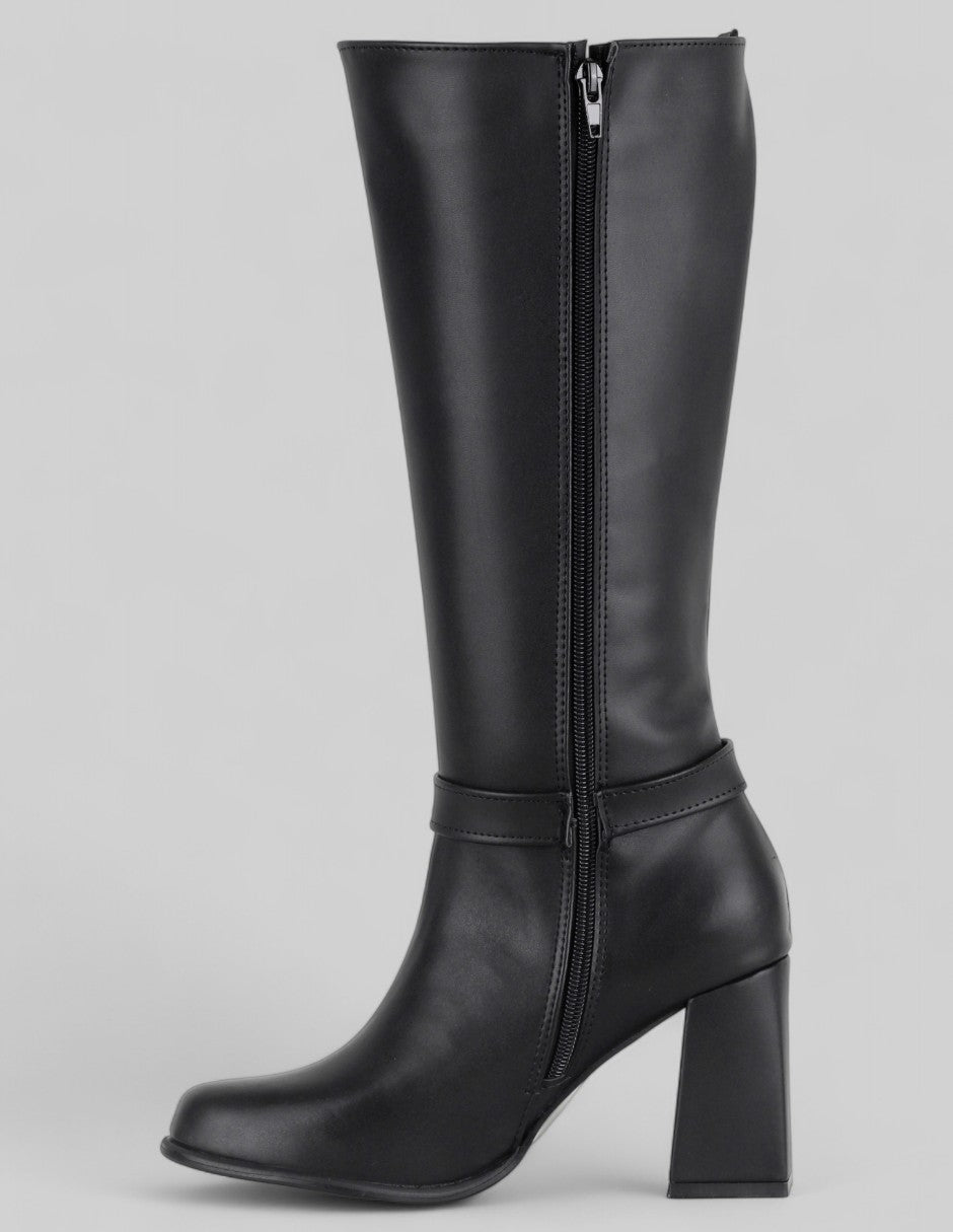 Botas altas Hella en Piel vegana – Negro