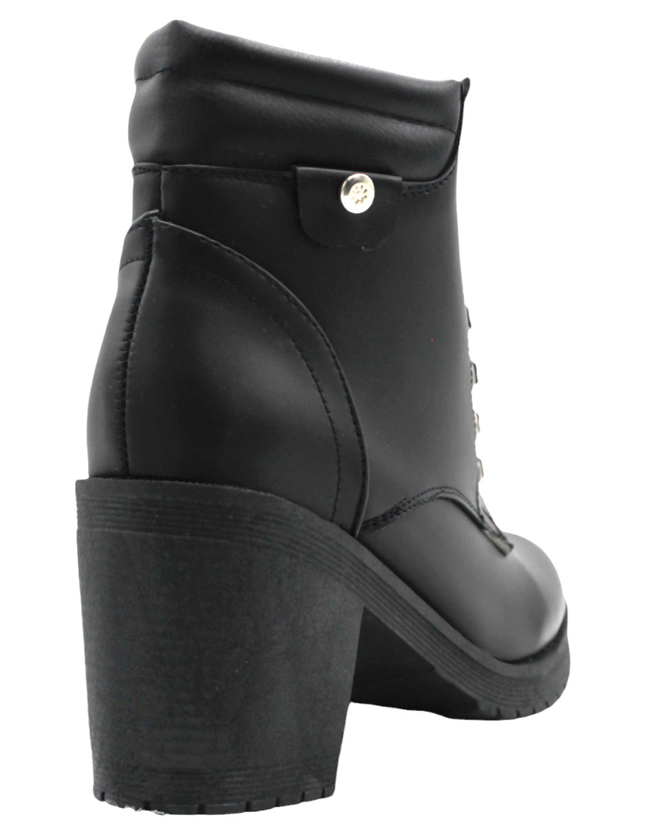 Botín con tacón Storm en Piel vegana – Negro